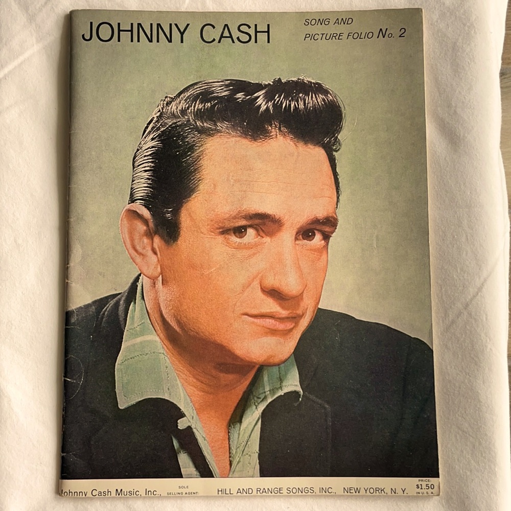 Johnny Cash song and picture folio book 1960